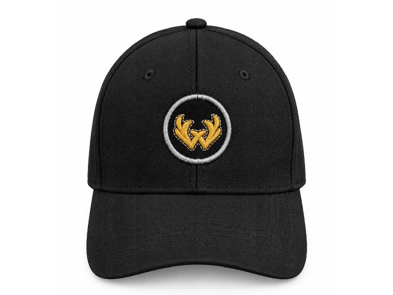 Black Gold Embroidered Baseball Cap – Unisex Cotton Hat | Five Fifty 550