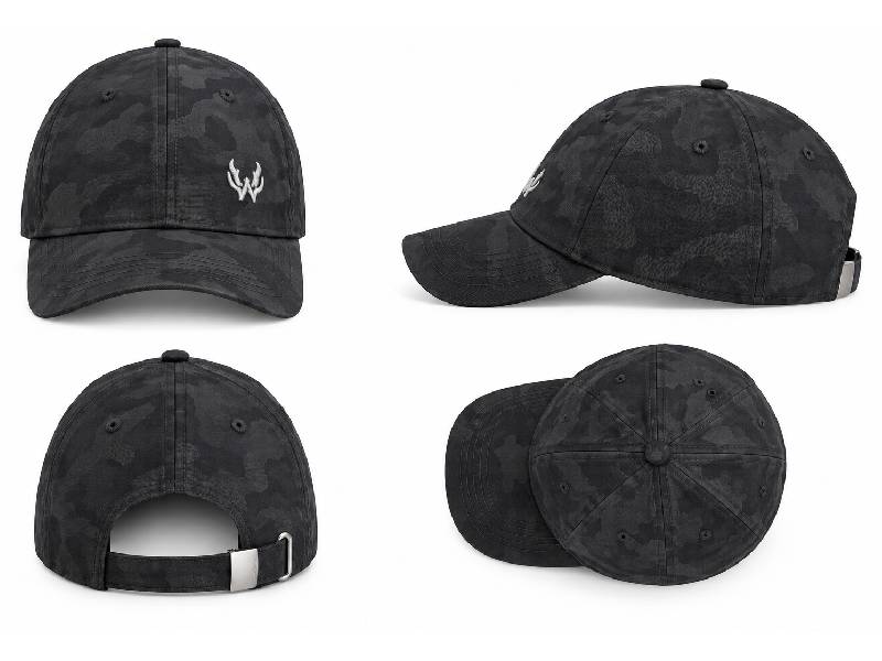 Black Camouflage Baseball Cap – Unisex Streetwear Hat | Five Fifty 550