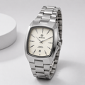MSETA Timeless Elegance Cushion-Case Crystal Dial Men’s Quartz Watch (Champagne Dial)