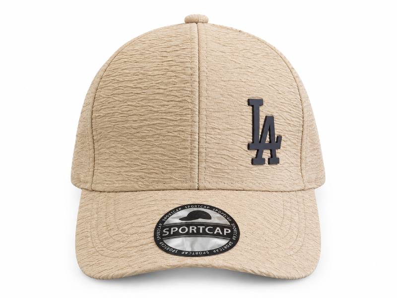 Beige Corduroy 'LA' Baseball Cap – Embroidered Streetwear | Five Fifty 550