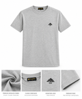 Grey Short Sleeve Crew Neck T-Shirt for Men | Five Fifty 550