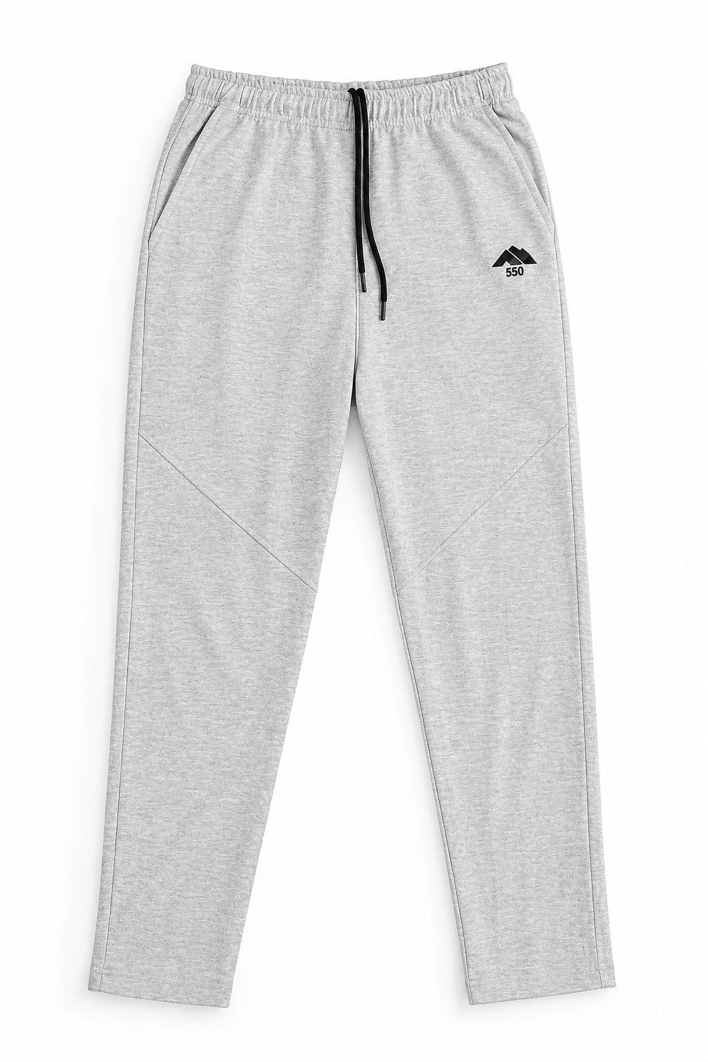 Men's Heather Grey Interlock Trousers – Casual Gym Track Pants | Five Fifty 550