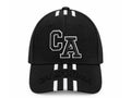 CA Embroidered Black Baseball Cap – Striped Cotton Hat | Five Fifty 550