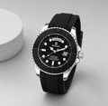 Reward Men's Black Submariner Diver Quartz Watch – Day-Date Display | Five Fifty 550
