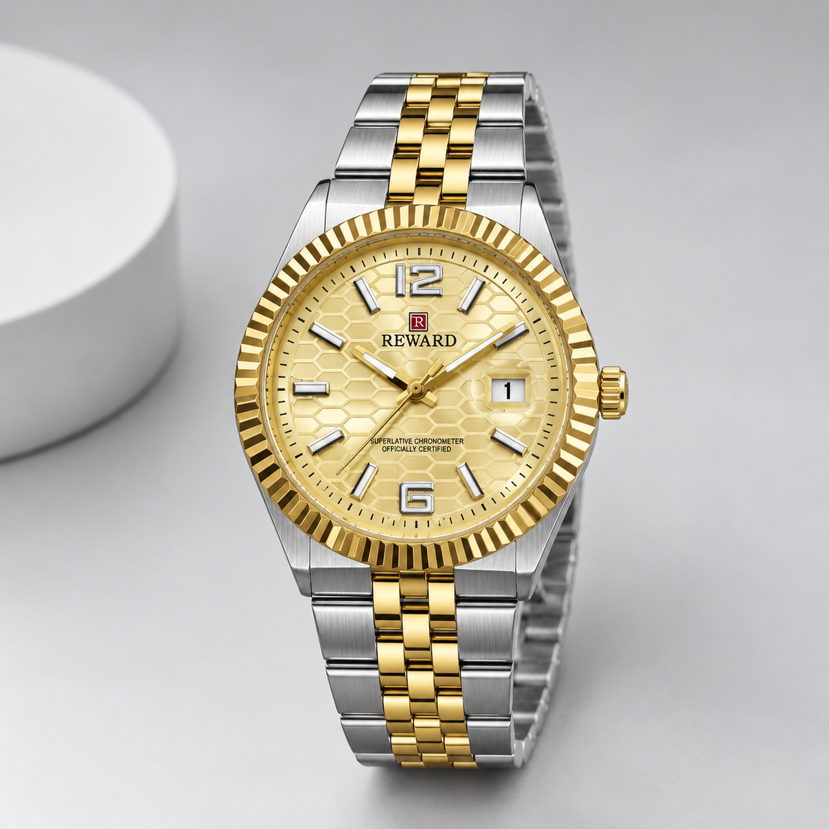 Reward Men’s Two-Tone Gold & Silver Watch – Jubilee Bracelet | Five Fifty