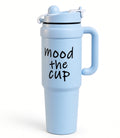 Mood the Cup Stainless Steel Tumbler with Straw - Blue