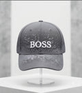 Grey Splatter Print 3D Embroidered Cap | Five Fifty 550