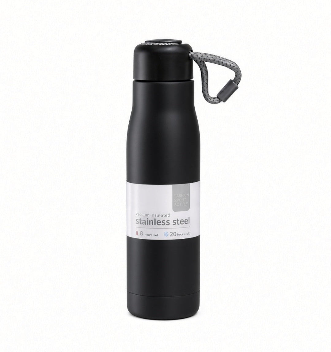 Stainless Steel Vacuum Flask Water Bottle 550ML - Black