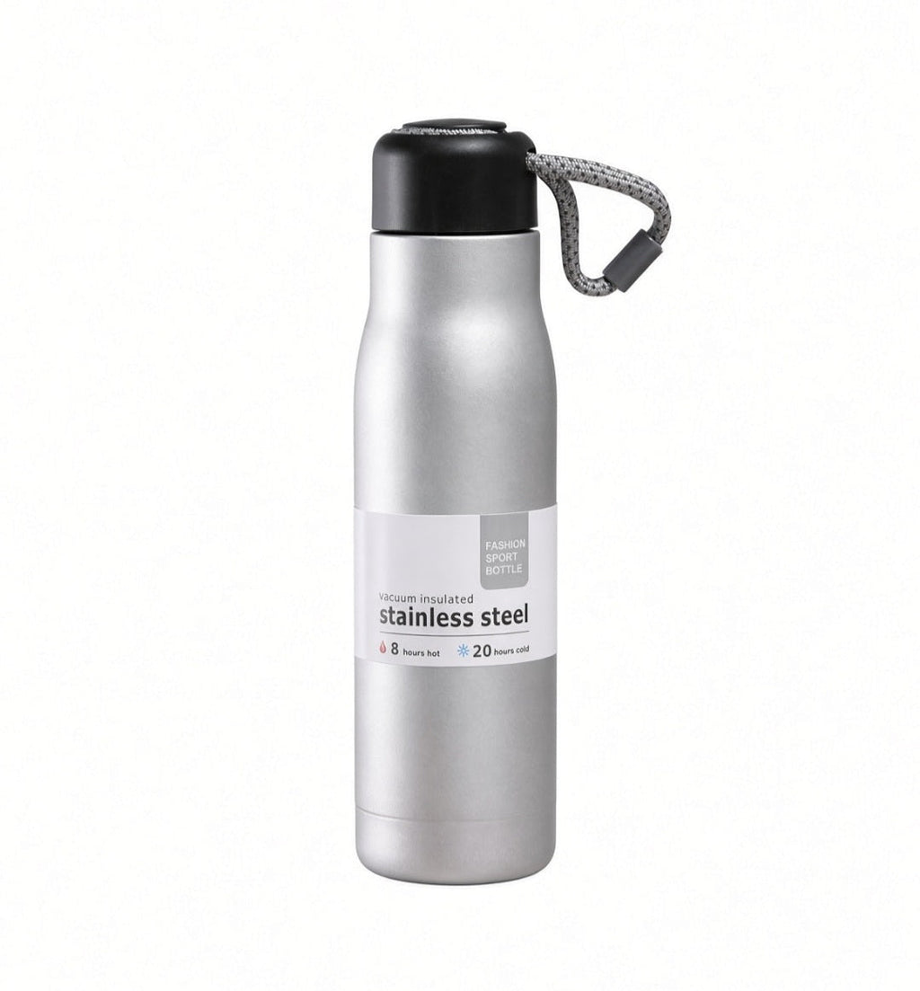 Stainless Steel Vacuum Flask Water Bottle 550ML - Silver