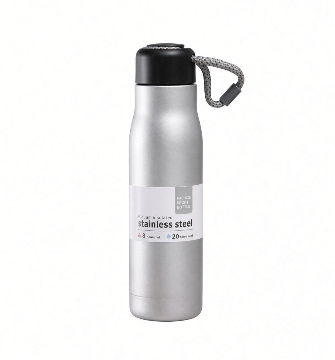 Stainless Steel Vacuum Flask Water Bottle 550ML - Silver