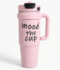 Mood Stainless Steel Tumbler with Straw - Pink