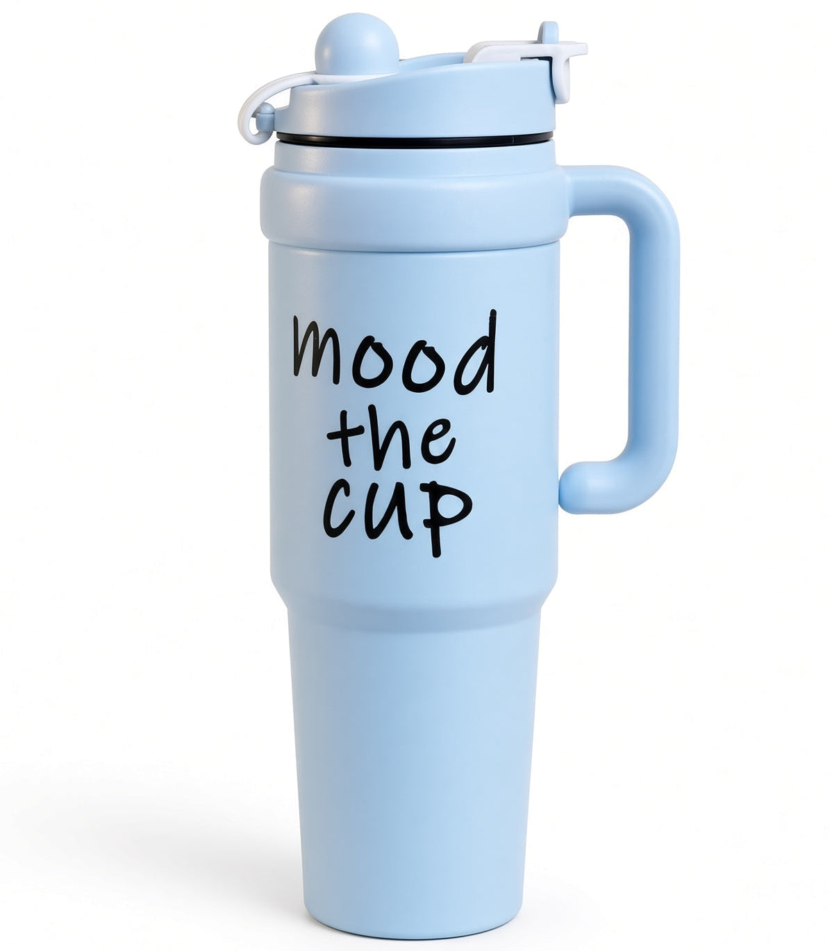 Mood the Cup Stainless Steel Tumbler with Straw - Blue