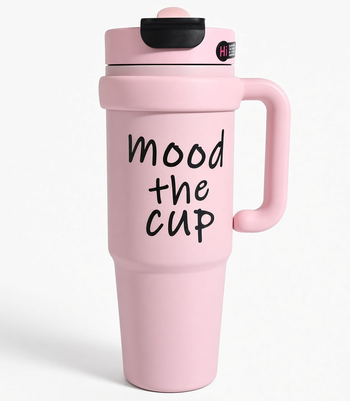Mood Stainless Steel Tumbler with Straw - Pink