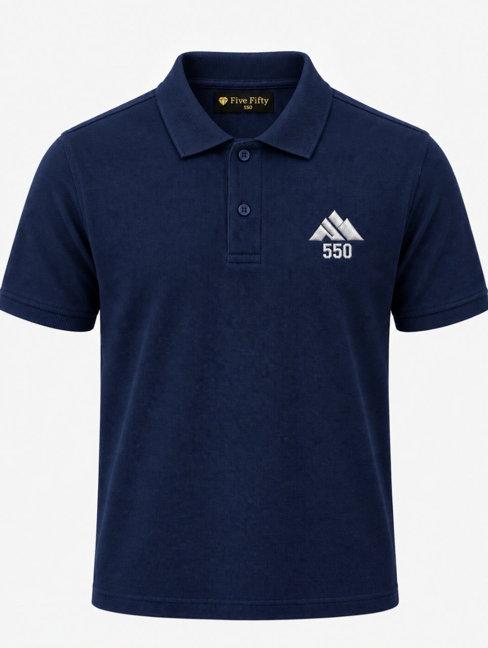 Five Fifty 550 Alpine Embroidered Polo Shirt - Navy