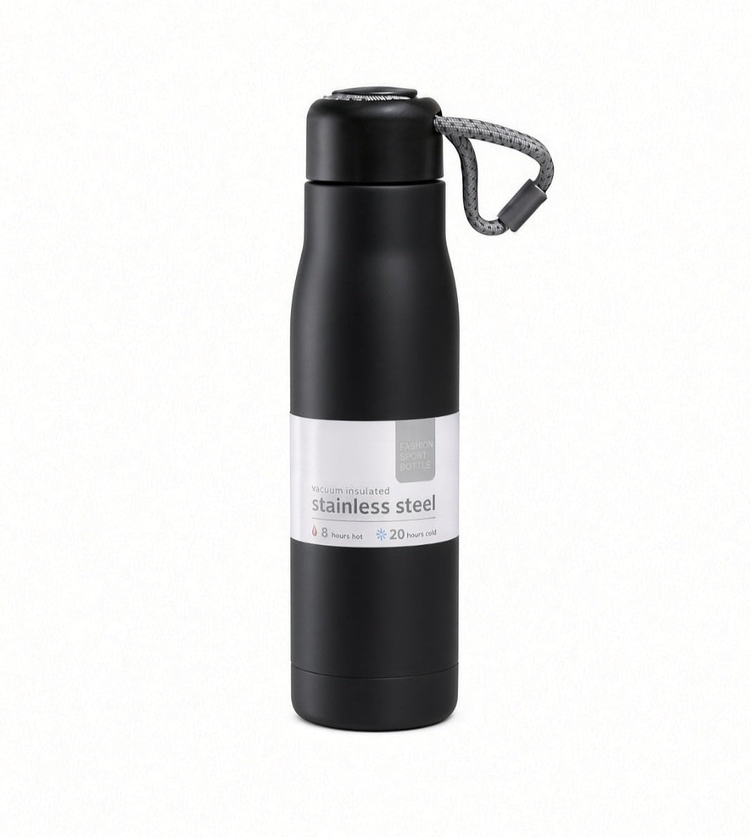 Stainless Steel Vacuum Flask Water Bottle 550ML - Black